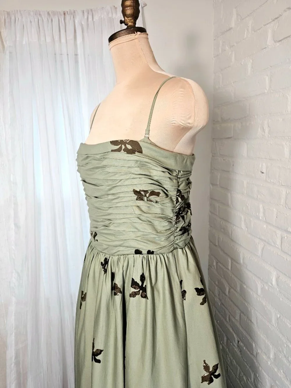 Reformation Kastoria Iris Border Dress Size 12 NWT Smocked Bodice Floral Maxi - Picture 13 of 16
